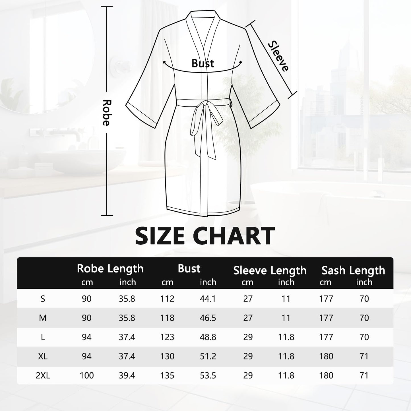 Black Teemie Women's Satin Robe Short Kimono Bathrobes Bride Bridesmaid Wedding Party Robes Sleepwear with Pockets